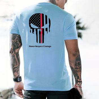 Ανδρική κοντομάνικη μπλούζα T‑shirt (3D καμουφλάζ εκτύπωση; αναπνεύσιμο πολυεστερικό ύφασμα; στρογγυλός λαιμός; κοντομάνικα; χαλαρή εφαρμογή)