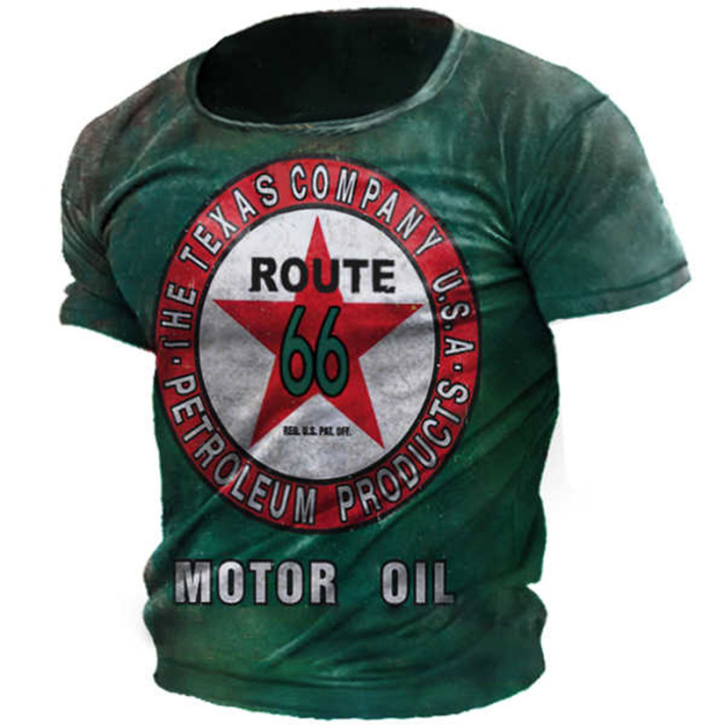 Tricou bărbați cu guler rotund, mâneci scurte, imprimeu geometric, material ușor din Milk Silk și poliester (91–95%), uscare rapidă, respirabil, sub 180 g, vară 2024