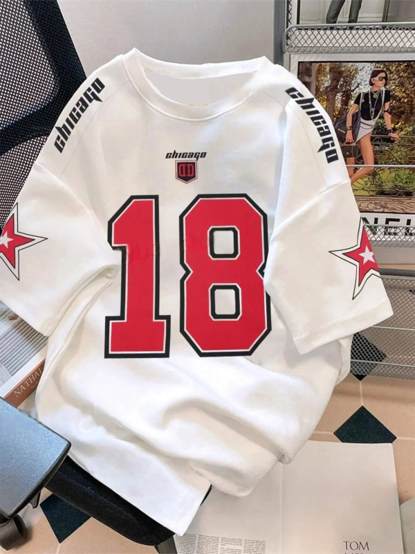 Sportska majica s 3D retro printom, kratki rukavi, okrugli izrez bez ovratnika, prozračna mrežasta tkanina od poliestera