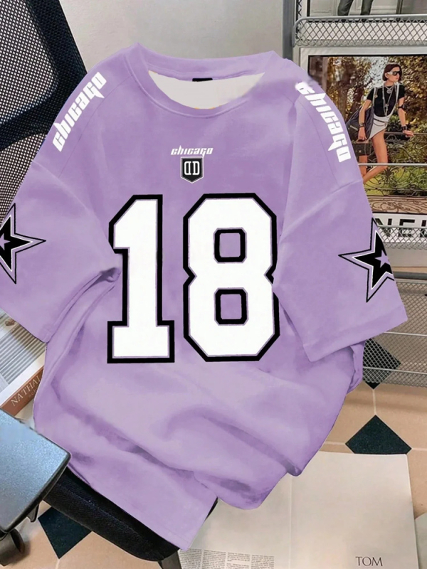 Sportska majica s 3D retro printom, kratki rukavi, okrugli izrez bez ovratnika, prozračna mrežasta tkanina od poliestera