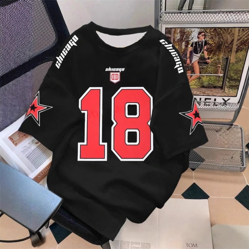Sportska majica s 3D retro printom, kratki rukavi, okrugli izrez bez ovratnika, prozračna mrežasta tkanina od poliestera