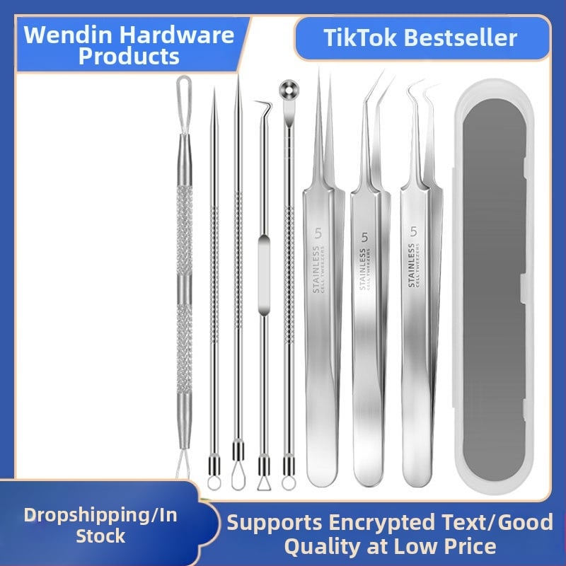 Akne adatų rinkinys — nerūdijančio plieno + elektroplakavimas, grožio įrankiai, ilgalaikė galiojimo data, akne adatų įvairovė