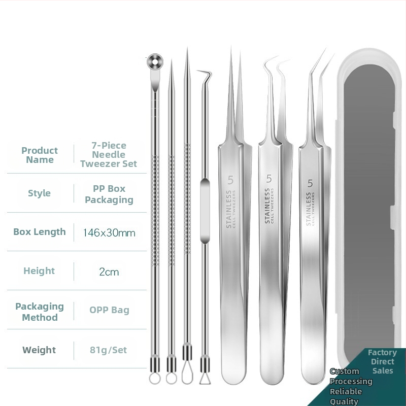 Σετ βελόνες ακμής — ανοξείδωτο ατσάλι με επίστρωση, εργαλεία ομορφιάς, μακρά διάρκεια ζωής, ποικιλία βελονών ακμής