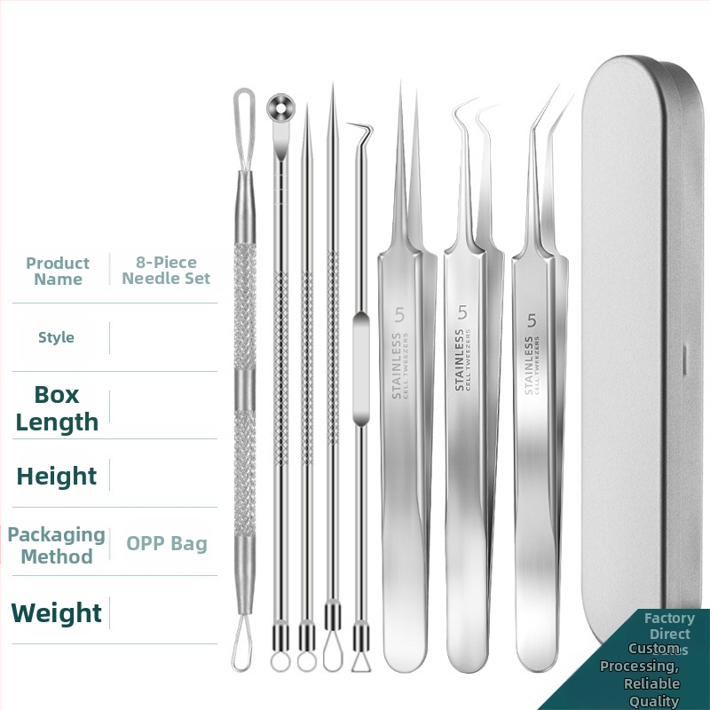 Σετ βελόνες ακμής — ανοξείδωτο ατσάλι με επίστρωση, εργαλεία ομορφιάς, μακρά διάρκεια ζωής, ποικιλία βελονών ακμής