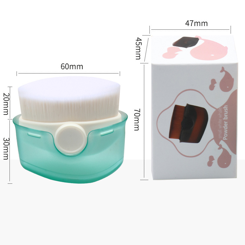 Anzini Hordozható alapozó és maszk ecset, puha szintetikus sörtékkel, műanyag nyél, dobozos csomagolás, 1 db