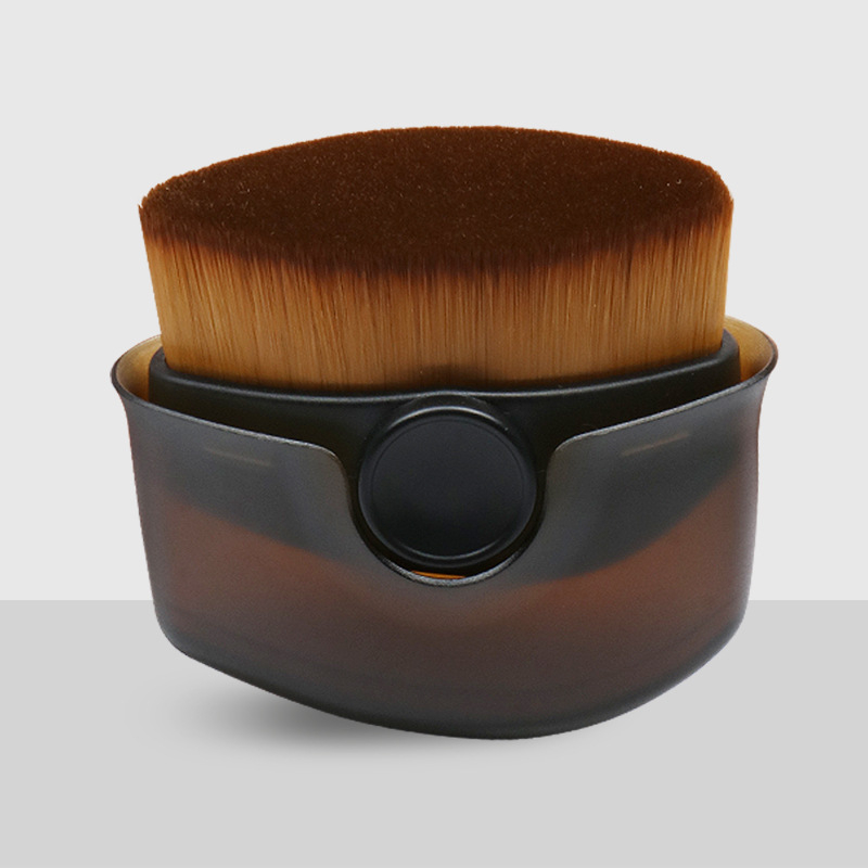 Anzini Perie portabilă pentru fond de ten și mască, peri moi sintetice, mâner din plastic, ambalaj în cutie, 1 buc.