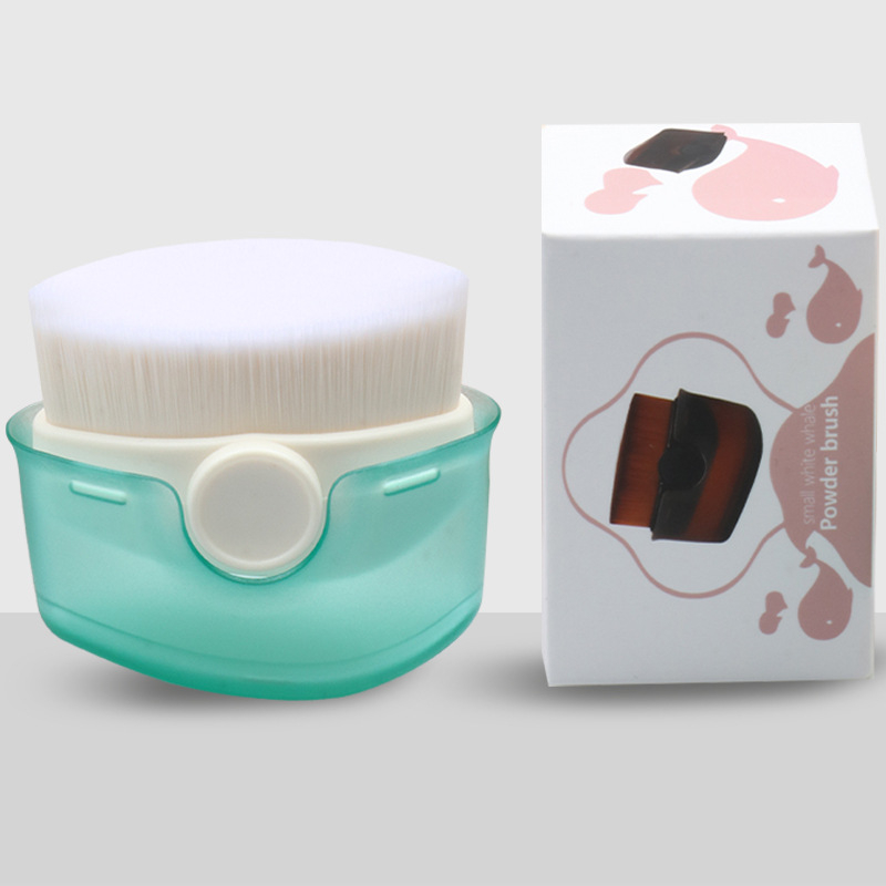 Anzini Perie portabilă pentru fond de ten și mască, peri moi sintetice, mâner din plastic, ambalaj în cutie, 1 buc.