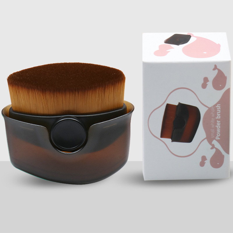 Anzini Perie portabilă pentru fond de ten și mască, peri moi sintetice, mâner din plastic, ambalaj în cutie, 1 buc.