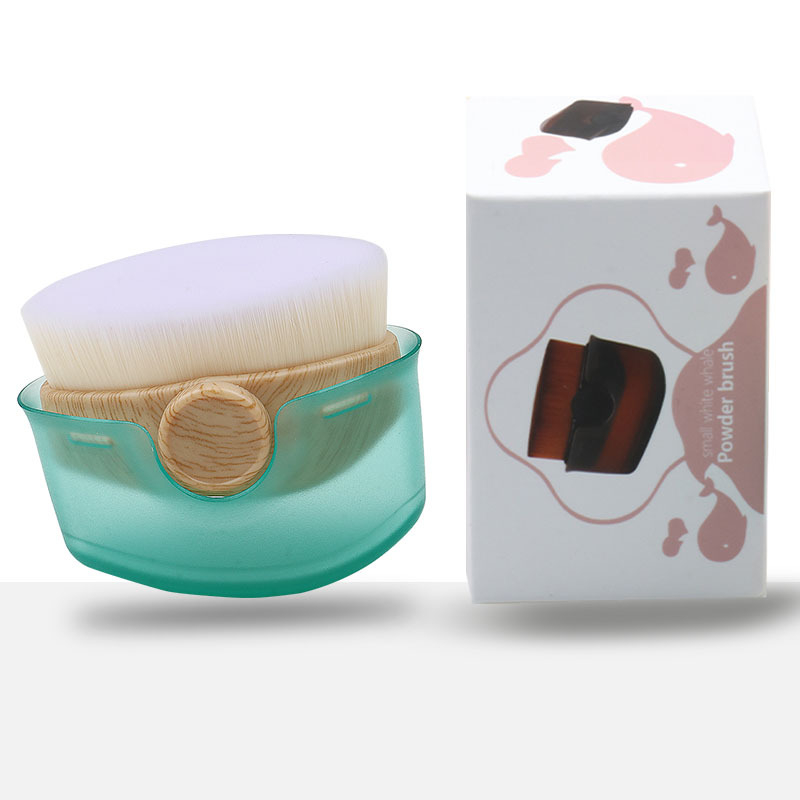 Anzini Perie portabilă pentru fond de ten și mască, peri moi sintetice, mâner din plastic, ambalaj în cutie, 1 buc.