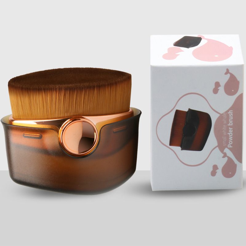 Anzini Perie portabilă pentru fond de ten și mască, peri moi sintetice, mâner din plastic, ambalaj în cutie, 1 buc.