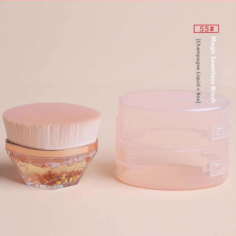 Anzini Perie portabilă pentru fond de ten și mască, peri moi sintetice, mâner din plastic, ambalaj în cutie, 1 buc.