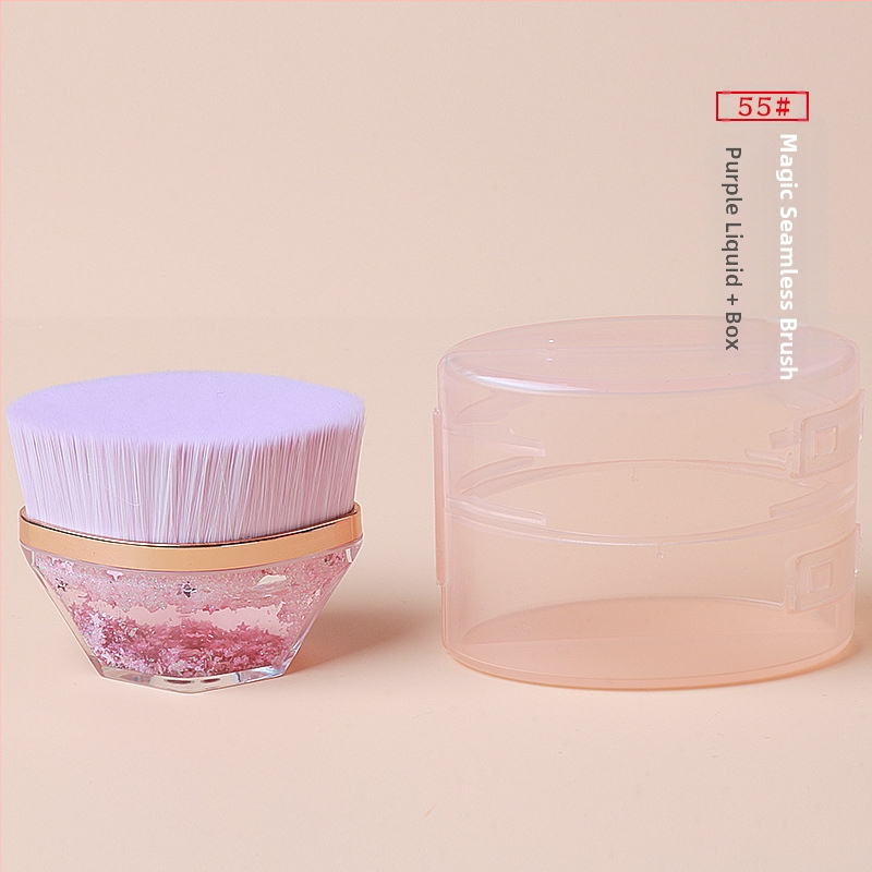 Anzini Perie portabilă pentru fond de ten și mască, peri moi sintetice, mâner din plastic, ambalaj în cutie, 1 buc.