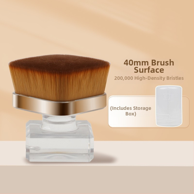 Anzini Perie portabilă pentru fond de ten și mască, peri moi sintetice, mâner din plastic, ambalaj în cutie, 1 buc.