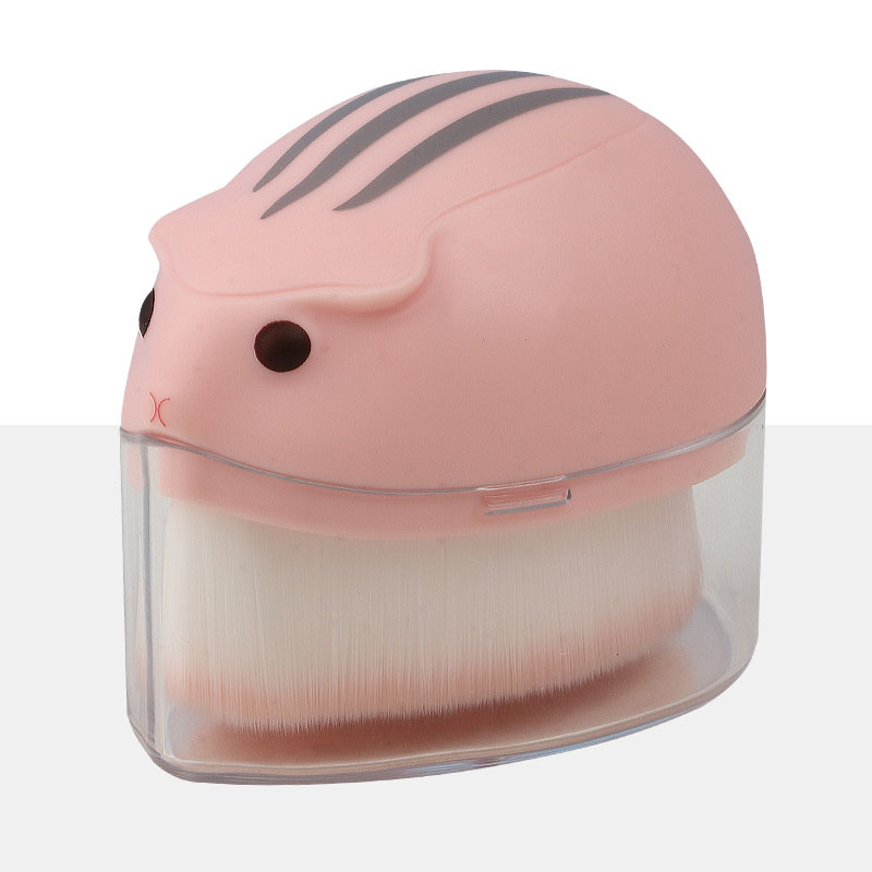 Anzini Perie portabilă pentru fond de ten și mască, peri moi sintetice, mâner din plastic, ambalaj în cutie, 1 buc.