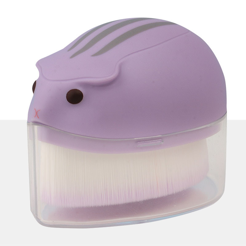 Anzini Perie portabilă pentru fond de ten și mască, peri moi sintetice, mâner din plastic, ambalaj în cutie, 1 buc.