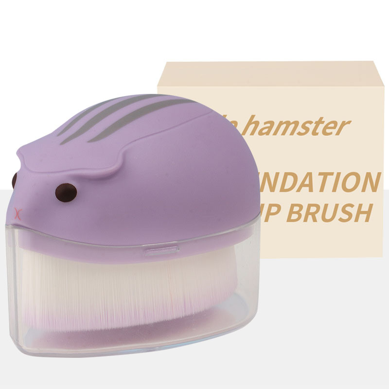 Anzini Perie portabilă pentru fond de ten și mască, peri moi sintetice, mâner din plastic, ambalaj în cutie, 1 buc.