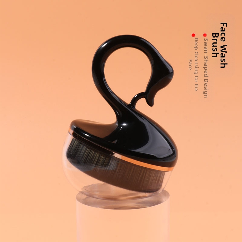 Anzini Perie portabilă pentru fond de ten și mască, peri moi sintetice, mâner din plastic, ambalaj în cutie, 1 buc.