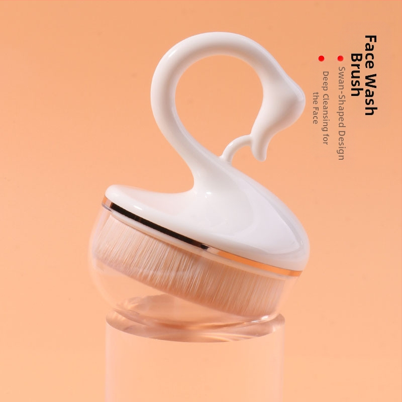 Anzini Perie portabilă pentru fond de ten și mască, peri moi sintetice, mâner din plastic, ambalaj în cutie, 1 buc.