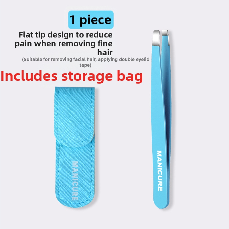 Uzacu klipsa – četrdaļīgs komplekts kastē, precīzas nerūsējošā tērauda pincetes, Little Genius