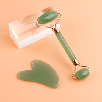 Διπλός μασέρ προσώπου με πίνακα γουά-σα σε σχήμα καρδιάς και ρολό από ρητίνη που μιμείται νεφρίτη, 38 g