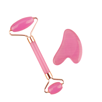 Διπλός μασέρ προσώπου με πίνακα γουά-σα σε σχήμα καρδιάς και ρολό από ρητίνη που μιμείται νεφρίτη, 38 g