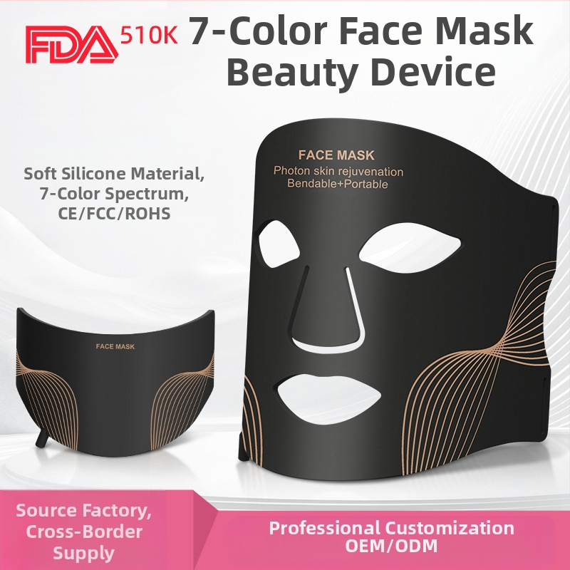 LED fototerapijos veido kaukė namų naudojimui, infraraudonųjų spindulių šviesa, 3 lygiai