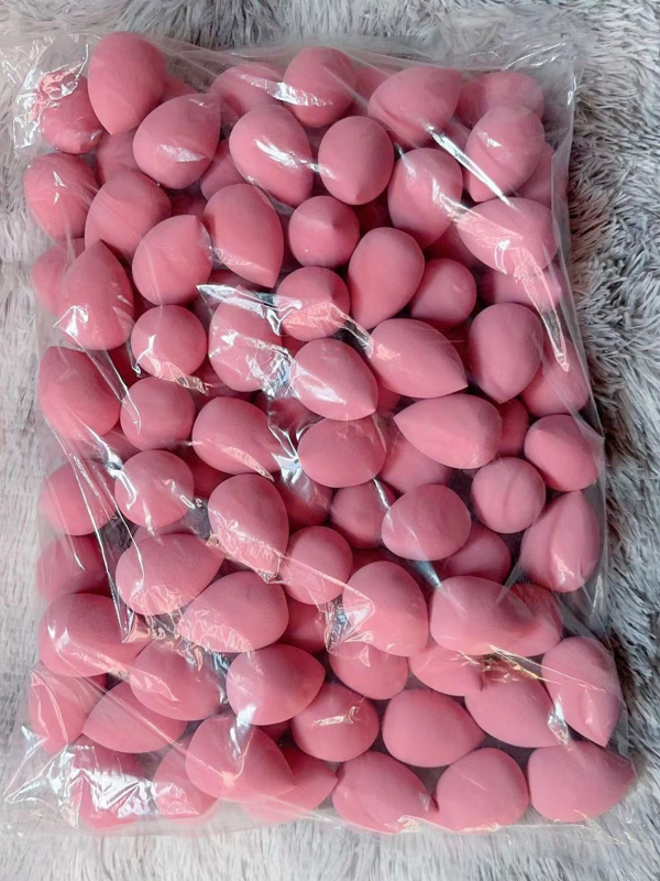 Ke shixiu Козметични гъби‑яйца, комплект 100 бр., ултра меки спонжове за грим, суха и мокра употреба, форми: маслинена, капковидна и дюляобразна