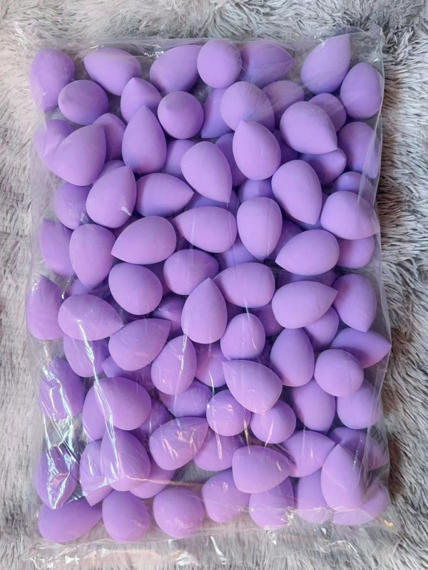 Ke shixiu Козметични гъби‑яйца, комплект 100 бр., ултра меки спонжове за грим, суха и мокра употреба, форми: маслинена, капковидна и дюляобразна