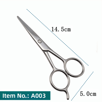 Ατσάλινα ψαλίδια περιποίησης προσώπου για φρύδια, τρίχες στη μύτη και γενειάδα — φορητά, συμπαγή, οικιακή χρήση