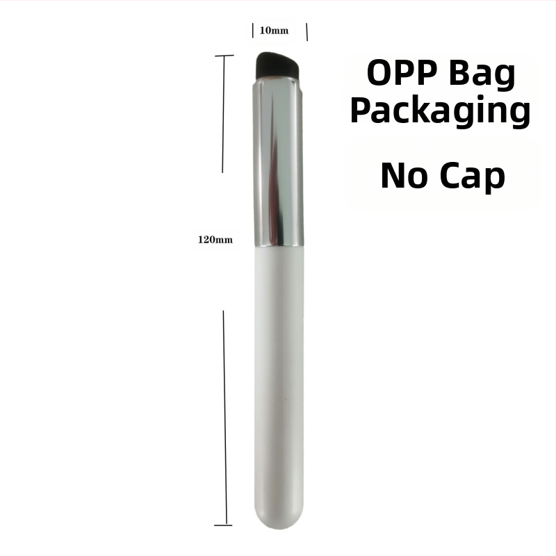 Korektora un lūpu otu ar mīkstu apaļu galvu, koka rokturis, kopējais garums 10 cm, matu garums 1 cm, portatīva