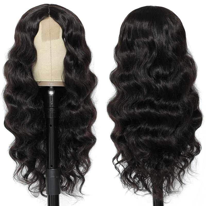 Perucă cu păr lung buclat, stil exotic, model L2270, fibre rezistente la temperatură, mecanism + țesătură manuală