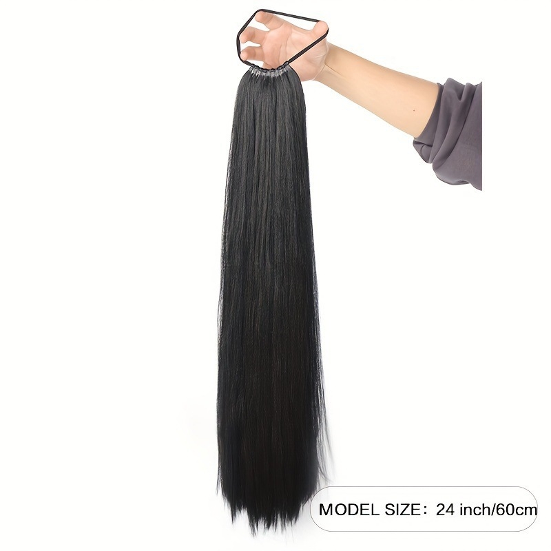 Perucă cu coadă înaltă pentru femei, Senyue, model PY186, fibre rezistente la temperatură înaltă, mecanism de producție