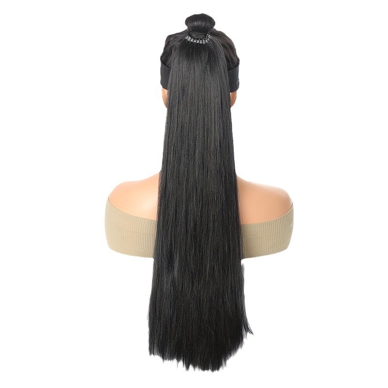 Perucă cu coadă înaltă pentru femei, Senyue, model PY186, fibre rezistente la temperatură înaltă, mecanism de producție