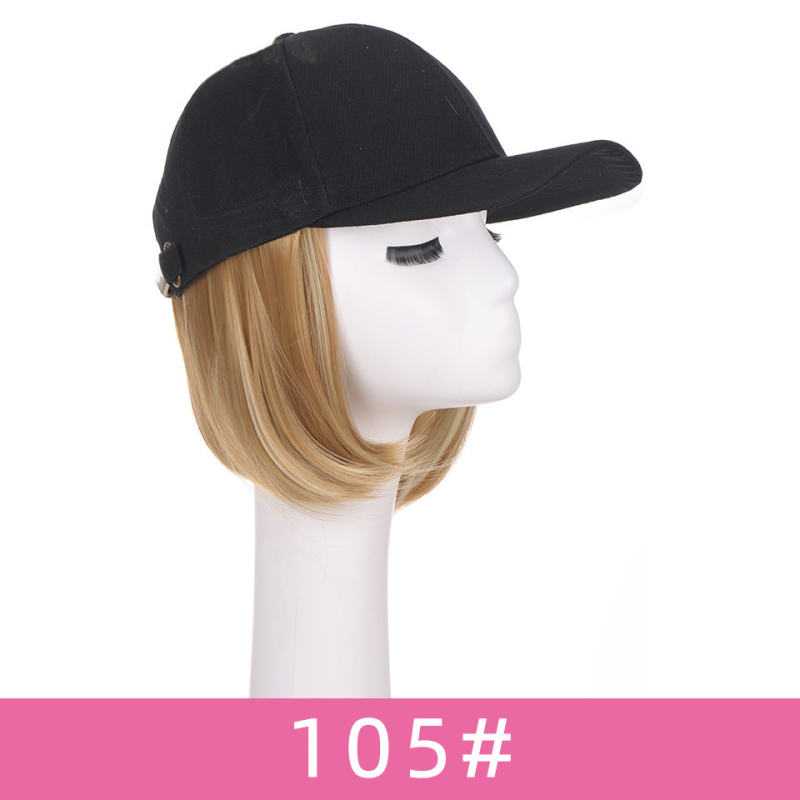 Șapcă cu perucă pentru femei, stil bob natural, păr din sârmă rezistentă la temperaturi înalte, model: neagră cu păr scurt, nepotrivit pentru vopsire la temperatură înaltă