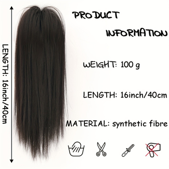 Περούκα ουράς με καταρράκτη, μισά δεμένη υψηλή ουρά με κλιπ, μοντέλο W0109, ίνες υψηλής θερμοκρασίας, может να βαφτεί ή να ισιωθεί