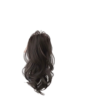 Περούκα με ουρά μαλλιών, ίνες θερμοανθεκτικές, μήκος από μεσαίο έως μακρύ, φυσικό στυλ καταρράκτη με μπούκλες, μοντέλο καταρράκτη ουράς, όχι κατάλληλη για βαφή ή περμαν