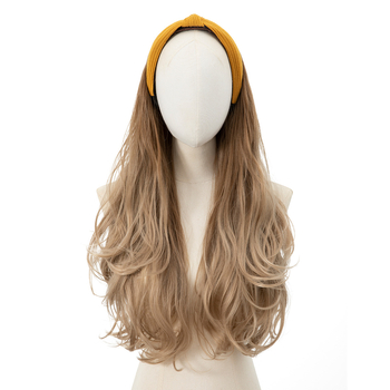 Περούκα Sela wig HB01: μακριά σγουρά μαλλιά για μισό κεφάλι με κορδέλα, θερμοανθεκτικές συνθετικές ίνες, εξωτικό στυλ