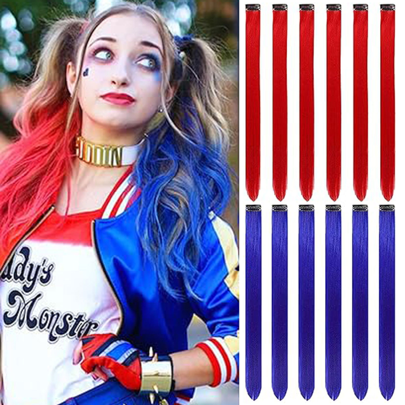 Τμήμα περούκας 12 τεμάχια, θερμοανθεκτικό νήμα, ίσια τρίχα, μοντέλο DPQZF