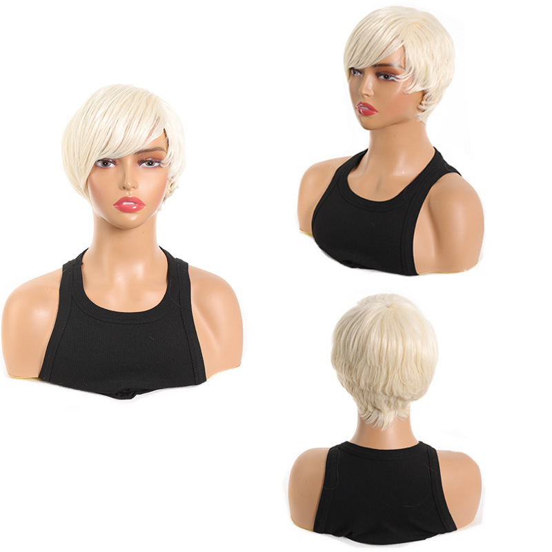 Matu parūka sievietēm ar dabiskiem Pixie Cut griezumiem, karstumizturīga šķiedra, pievieno apjomu matiem (dabisks stils, Pixie Cut, karstumizturīga šķiedra, pievieno apjomu)