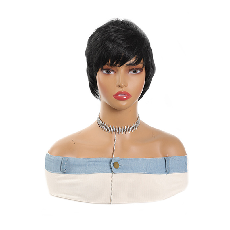 Matu parūka sievietēm ar dabiskiem Pixie Cut griezumiem, karstumizturīga šķiedra, pievieno apjomu matiem (dabisks stils, Pixie Cut, karstumizturīga šķiedra, pievieno apjomu)