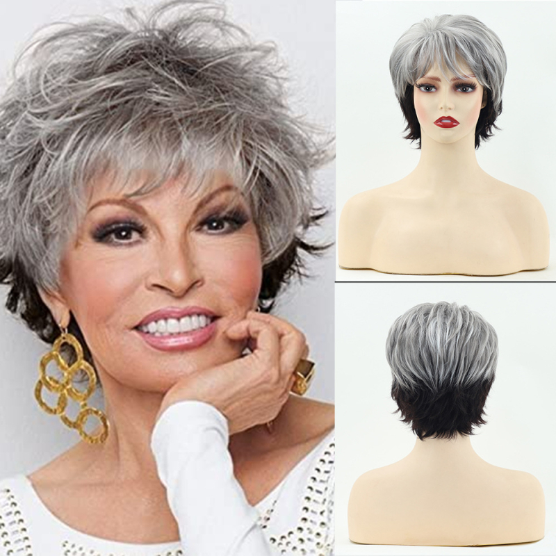 Yimei parūka – īsa pūkaina viļņaina sintētiska šķiedra, pilna galvas pārklāšana, bangs taisnas vai sāniski novietotas, augstas temperatūras šķiedras, mehāniska cepure, dabīgs izskats