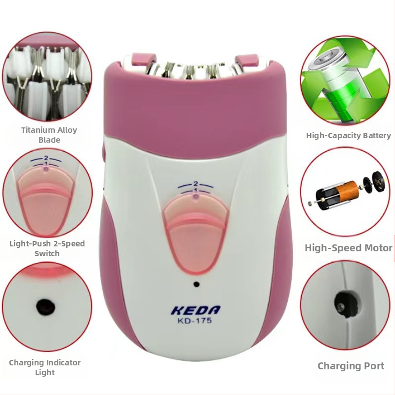 Elektrinis plaukų šalinimo prietaisas moterims, modelis 216, plaukų šalinimas visam kūnui, USB maitinimas, šaltas šviesos efektas, ABS korpusas