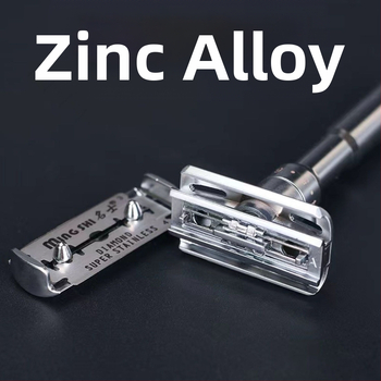 Ръчен бръснач – класически старомоден, неръждаема стомана, миещ се, стойка за бръснач