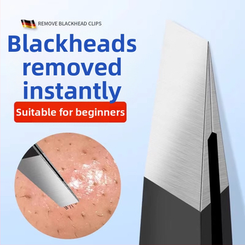 Τσιμπίδα αφαίρεσης μαύρων στιγμάτων με επίπεδη άκρη, υπερκοφτερή βελόνα ακμής, για καθημερινή χρήση — Little Teana