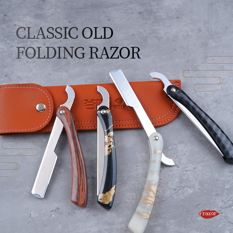 Aparat de ras manual pliabil, lamă lată Tanizaki, cutie cu 500 bucăți