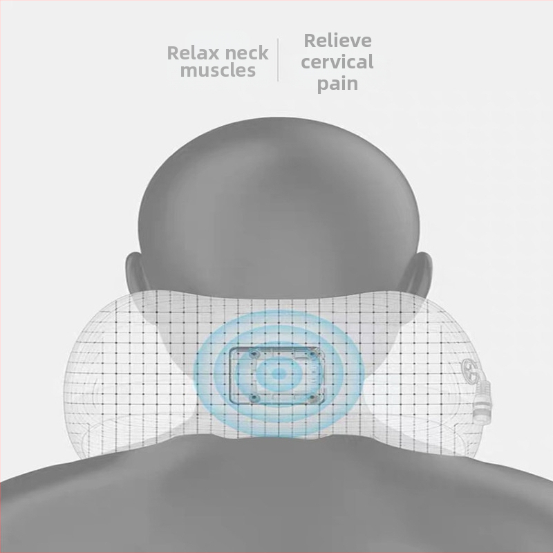 U alakú nyakmasszírozó párna, almaszerű kialakítás, több mint 6 masszázsfej, 3 fokozat, melegítés és gyúrás, időzítő, újratölthető