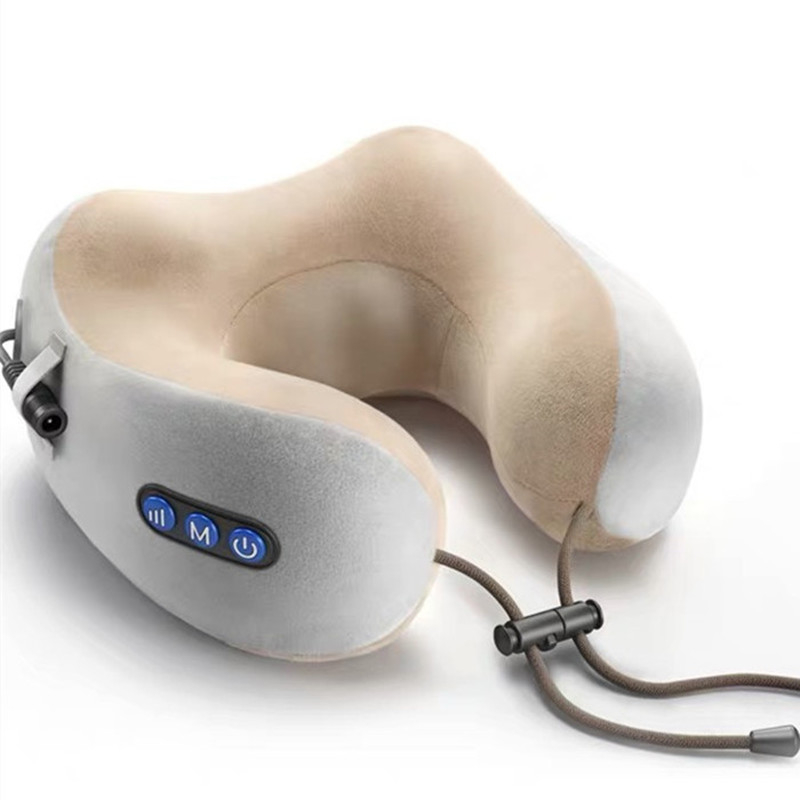 U alakú nyakmasszírozó párna, almaszerű kialakítás, több mint 6 masszázsfej, 3 fokozat, melegítés és gyúrás, időzítő, újratölthető