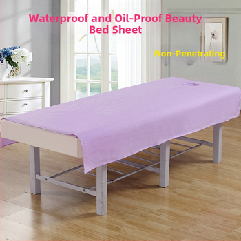 Чаршаф за красота с перфорирани отвори, водоустойчив и маслоустойчив, полиестер-памучен микс, за козметични салони, по поръчка