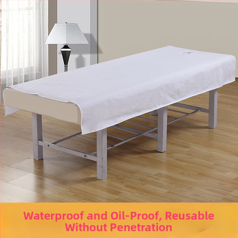 Pokrivalo za ljepotu s perforacijama, vodootporno i otporno na ulje, mješavina poliestera i pamuka, za kozmetičke salone, po narudžbi