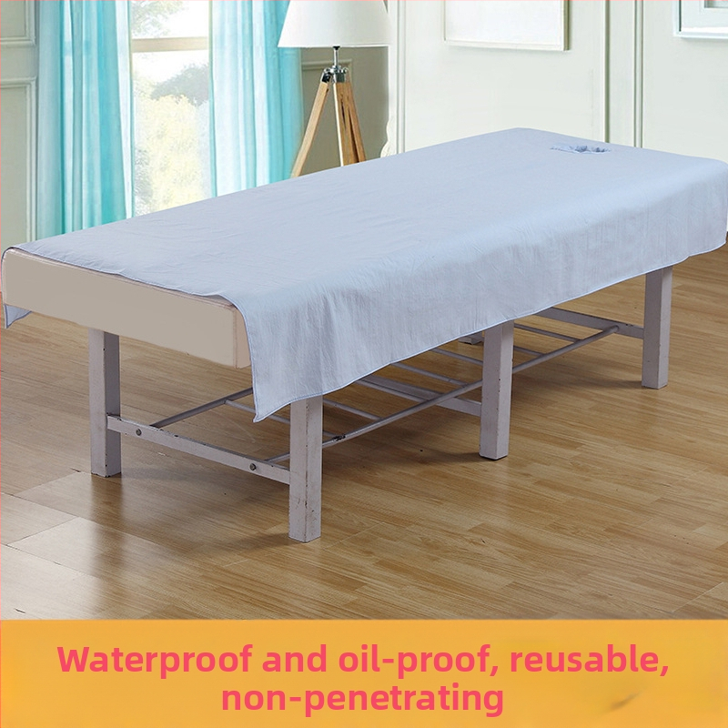 Pokrivalo za ljepotu s perforacijama, vodootporno i otporno na ulje, mješavina poliestera i pamuka, za kozmetičke salone, po narudžbi